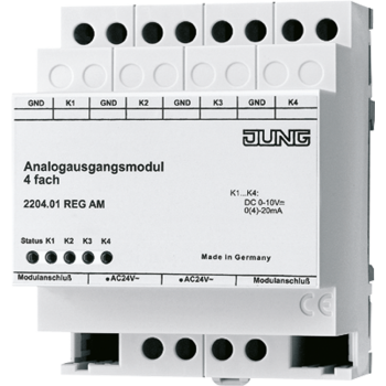 Jung 2204.01REGAM, Analogausgangsmodul 4fach REG