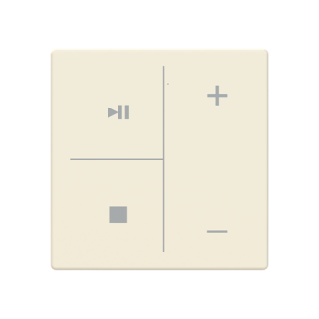 Busch Jaeger LFMW/A.4.63.11-82, Abdeckung als Taster 4-fach mit Symbolik Musiksteuerung"(2CKA006199A0256)"