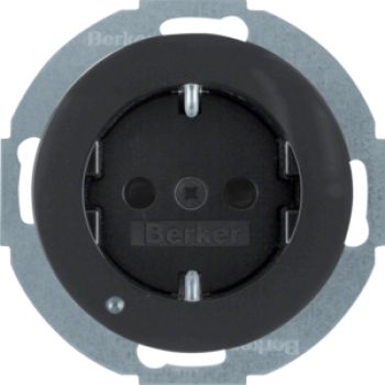 Berker 41092045, Steckdose SCHUKO m LED-OL erh.BS R.Cl sw