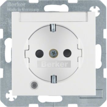 Berker 41101909, Steckdose SCHUKO LED BSF BS S1/B3/7 pw