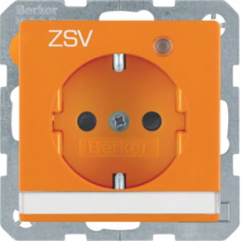 Berker 41106014, Steckdose SCHUKO LED BSF erh Q1/3 orange