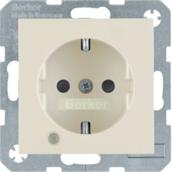 Berker 41108982, Steckdose SCHUKO LED BSF erh BS S.1 weiß