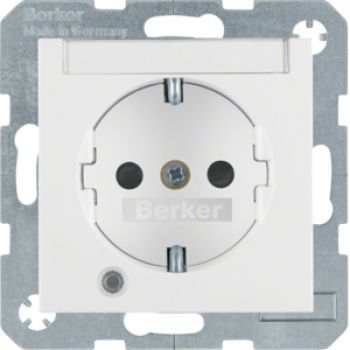 Berker 41108989, Steckdose SCHUKO LED BSF erh BS S.1 pw