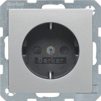 Berker 41236084, Steckdose SCHUKO erh.BS SLKl Q.1/Q.3 alu