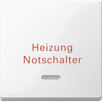 Merten 435119,Wippe mit Kontrollfenster und Aufdruck Heizungsnotschalter, polarweiß glänzend, System M