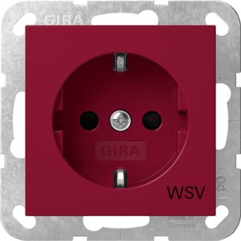 Gira 4453108 SCHUKO-Steckd. SH WSV System 55 Rot