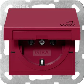 Gira 4454108 SCHUKO-Steckd. KD WSV System 55 Rot