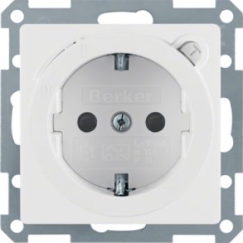 Berker 47086089, Steckdose SCHUKO m FI erh BS Q.1/Q.3 pw