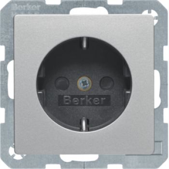 Berker 47236084, Steckdose SCHUKO erh BS Q.1/Q.3 alu