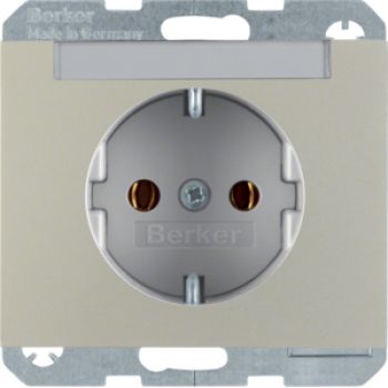 Berker 47397004, Steckdose SCHUKO m BF K.5 edelstahl la