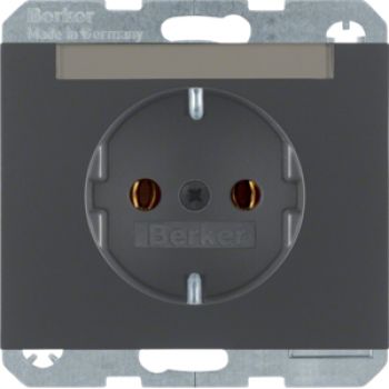 Berker 47397006, Steckdose SCHUKO m BF K.1 anthrazit ma