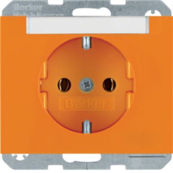 Berker 47397014, Steckdose SCHUKO m BF K.1/K.5 orange glä