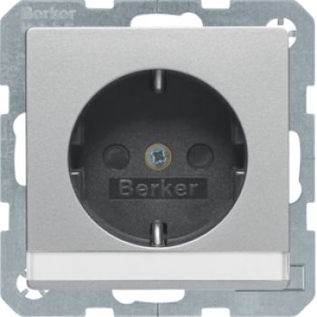 Berker 47496084, Steckdose SCHUKO m BF erh BS Q.1/Q.3 alu