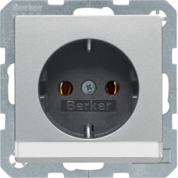 Berker 47506084, Steckdose SCHUKO m BF Q.1/Q.3 alu samt