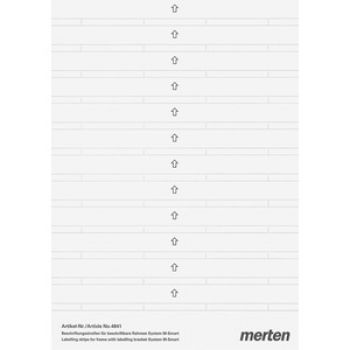 Merten 484100,Beschriftungsstreifen für M-SMART-Rahmen mit Beschriftungsträger, polarweiß