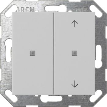 Gira 5175015,Taster Wippe 2f unbedruckt/Pfeile OneKNX System 55 Grau m