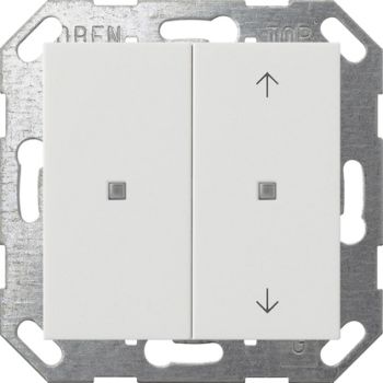 Gira 517503,Taster Wippe 2f unbedruckt/Pfeile OneKNX System 55 Reinweiß