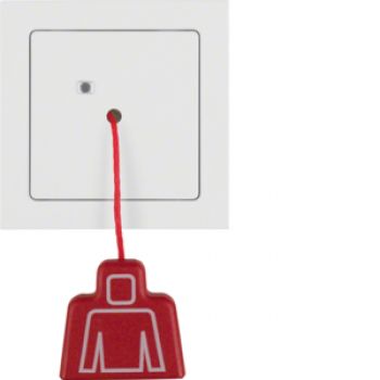 Berker 52026099, Zugtaster mit Rahmen Q.3 polarweiß samt