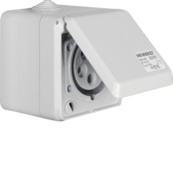 Berker 558001, CEE Steckd. AP 5Pol 16A mit Klappdeckel