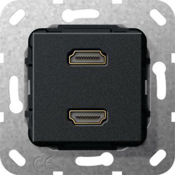 Gira 567110,HDMI 2f Kpl. Einsatz Schwarz m