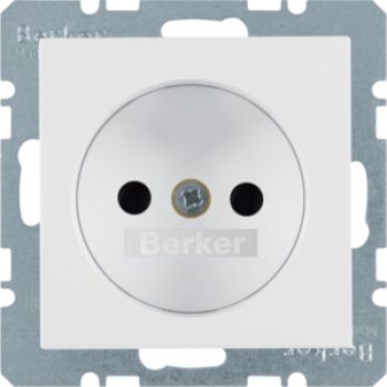 Berker 6167331909, Steckdose ohne SK m erh. BS S.1/B3/B7 pw