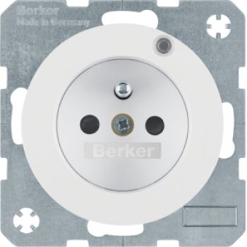 Berker 6765092089, Steckdose m SK-Stift LED R.1/R.3 pw