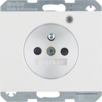 Berker 6765097009, Steckdose m SK-Stift LED K.1 pw