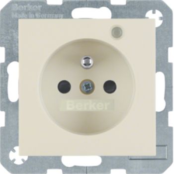 Berker 6765098982, Steckdose m SK-Stift LED erh. BS S.1 we