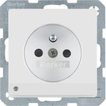 Berker 6765106089, Steckdose m SK-Stift LED Q.x pw