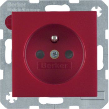 Berker 6765760062, Steckdose m SK-Stift e BS S.1/B.3/B7 rot