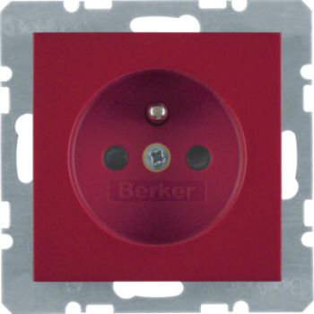 Berker 6765768962, Steckdose m SK-Stift e BS S.1/B.3/B7 rot