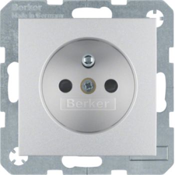 Berker 6768761404, Steckdose m SK-Stift m erh BS B.7 alu