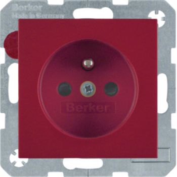 Berker 6768768962, Steckdose m SK-Stift e BS S.1/B.3/B7 rot