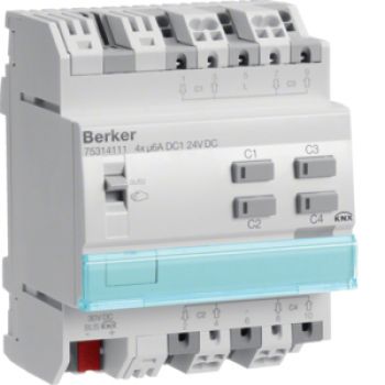 Berker 75314111, Jalousieaktor 4f REG 24V DC KNX