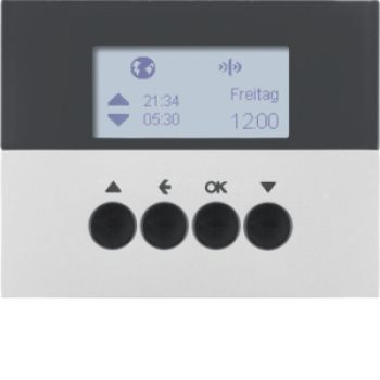 Berker 85745177, KNX-Funk Jalou-Uhr quickl K.5 alu