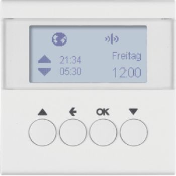 Berker 85745188, KNX-Funk Jalou-Uhr quickl S.1/B.3/B.7 pw