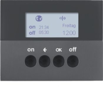 Berker 85745275, KNX-Funk Zeitsch.uhr quickl K.1 anthr