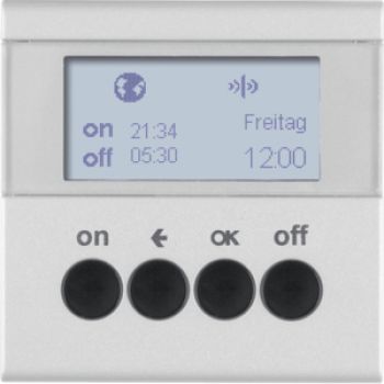 Berker 85745283, KNX-Funk Zeitsch.uhr quickl B.7 alu matt