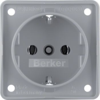 Berker 941852506, Steckdose SCHUKO Integro Einsätze grau