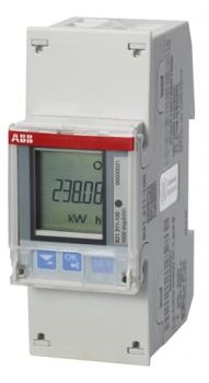 ABB B21 311-100, B21 311-100 Wechselstromzähler Silber", 1 Phase, Direktanschluss 65A (2CMA100154R1000)"