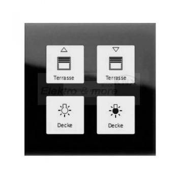 MDT BE-GTT4S.01,Glastaster Plus 4-fach, Schwarz, mit Temperatursensor