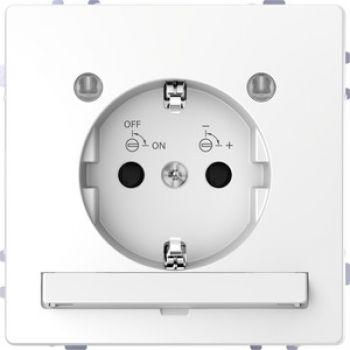 Merten MEG2304-6035,SCHUKO-Steckdose mit Lichtauslass und LED-Beleuchtungs-Modul, Berührungsschutz,Steckklemmen, Lotosweiß, System Design