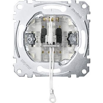 Merten MEG3184-0000,Zug-Taster-Einsatz mit separatem Meldekontakt, Schließer 1-polig , 10 A, AC 250 V, Steckklemmen