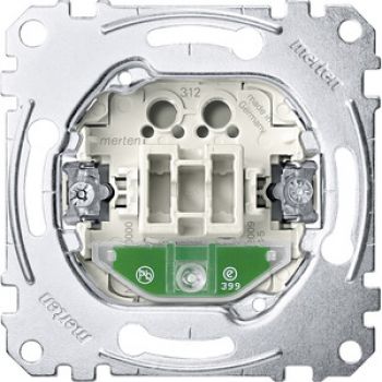 Merten MEG3560-0000,Taster-Einsatz mit Orientierungslicht, Schließer 1-polig, 16 A, AC 250 V, Schraub-Liftklemmen