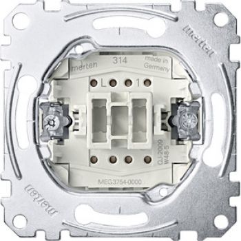 Merten MEG3754-0000,Taster-Einsatz für Card-Schalter mit separatem Meldekontakt, Schließer 1-polig, 6 A,AC 250 V, Steckklemmen