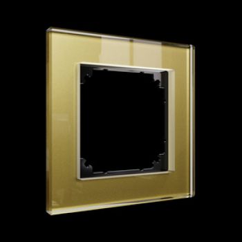 Merten MEG4010-2341,Echtglasrahmen 1fach gold M-Plan