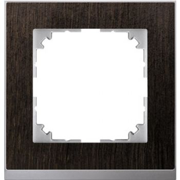 Merten MEG4010-3671,M-Pure Decor-Rahmen, 1fach, Wenge/aluminium, M-Pure Decor