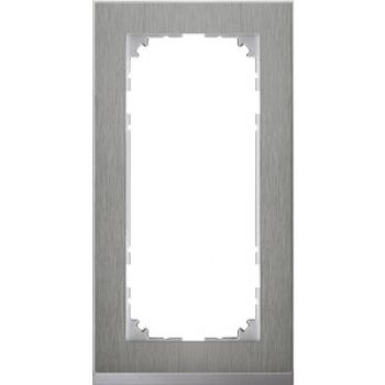 Merten MEG4025-3646,M-Pure Decor-Rahmen, 2fach ohne Mittelsteg, Edelstahl/aluminium, M-Pure Decor