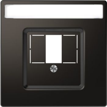 Merten MEG4250-6034,Zentralplatte mit rechteckigem Ausschnitt und Schriftfeld, Anthrazit, System Design