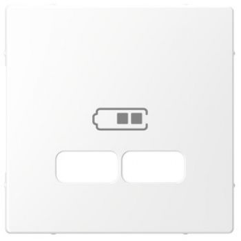 Merten MEG4367-6035,Zentralplatte für USB Ladestation-Einsatz, Lotosweiß, System Design